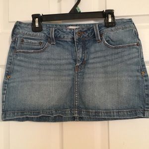 Jean mini skirt